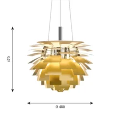 Louis Poulsen PH Artichoke 480 pendel, mässing 48cm