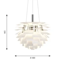 Louis Poulsen PH Artichoke 480 pendel, vit 48cm