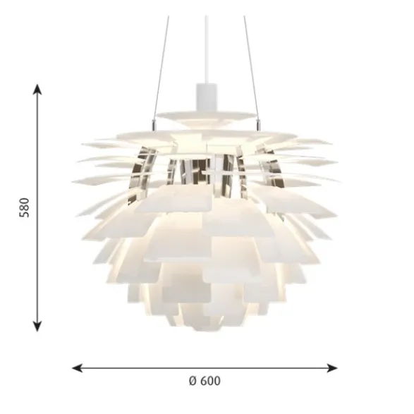 Louis Poulsen PH Artichoke 600 pendel, vit 60cm