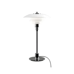 Louis Poulsen PH 2/1 bordslampa, krom/opal 35,5cm