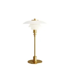 Louis Poulsen PH 2/1 bordslampa, mässing/opal 35,5cm