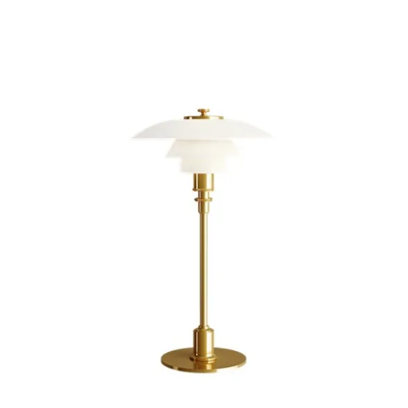Louis Poulsen PH 2/1 bordslampa, mässing/opal 35,5cm