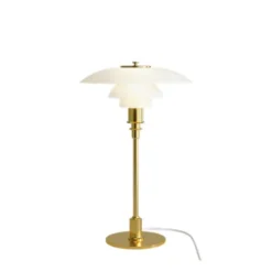 Louis Poulsen PH 3-2 bordslampa, mässing/opal 47,2cm