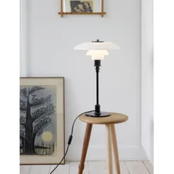 Louis Poulsen PH 3/2 bordslampa, svart/opal 47,2cm