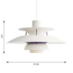 Louis Poulsen PH 5 pendel, classic white 50cm