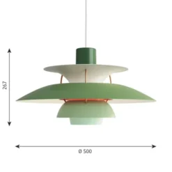 Louis Poulsen PH 5 pendel, hues of green 50cm