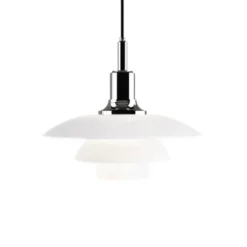 Louis Poulsen PH 3½-3 pendel, krom/opal 33cm