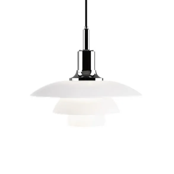 Louis Poulsen PH 3½-3 pendel, krom/opal 33cm
