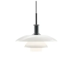 Louis Poulsen PH 4½-4 pendel, krom/opal 45cm