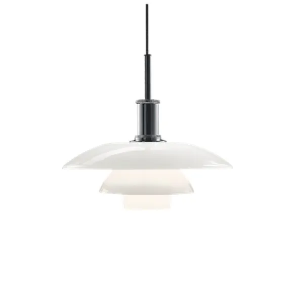 Louis Poulsen PH 4½-4 pendel, krom/opal 45cm