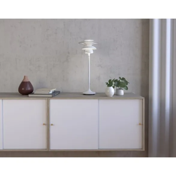 Belid Picasso bordslampa flat vit G4