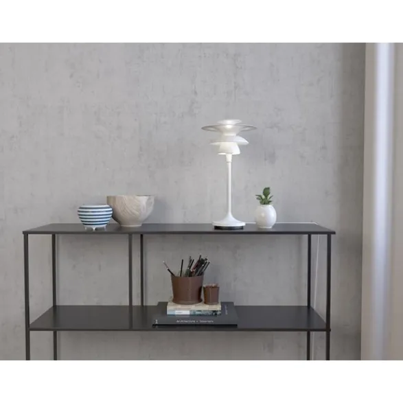 Belid Picasso bordslampa flat vit G4