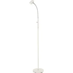 Aneta PILOT golvlampa, vit/krom