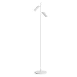 Herstal Pipeline golvlampa mattvit dubbel GU10 MR11