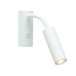 Herstal Pipeline vägglampa flex mattvit GU10 MR11