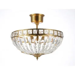 Norrsken Design Plafond Flores Stor Borstad Mässing 36cm