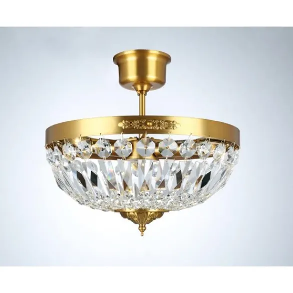 Norrsken Design Plafond Rhea Liten Borstad Mässing 36cm