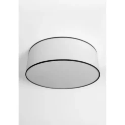 Alde & Lind Plafond Theo D48 E27x3 bomull vit/svart