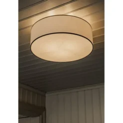 Alde & Lind Plafond Theo D48 E27x3 bomull vit/svart