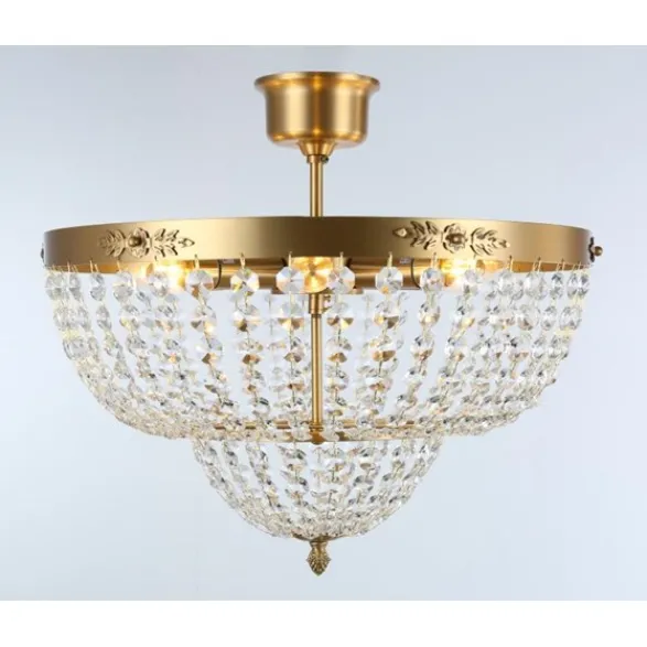 Norrsken Design Plafond Victoria Liten Borstad Mässing 47cm