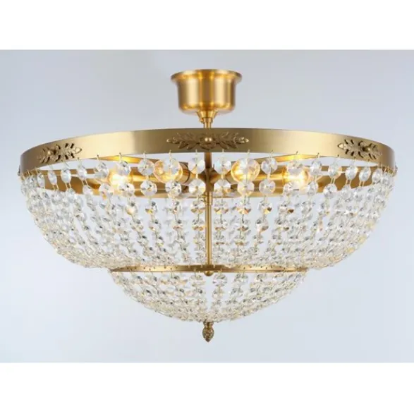Norrsken Design Plafond Victoria Stor Borstad Mässing 56cm