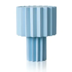 Örsjö Belysning Plissé Bordslampa, Ljusblå textil