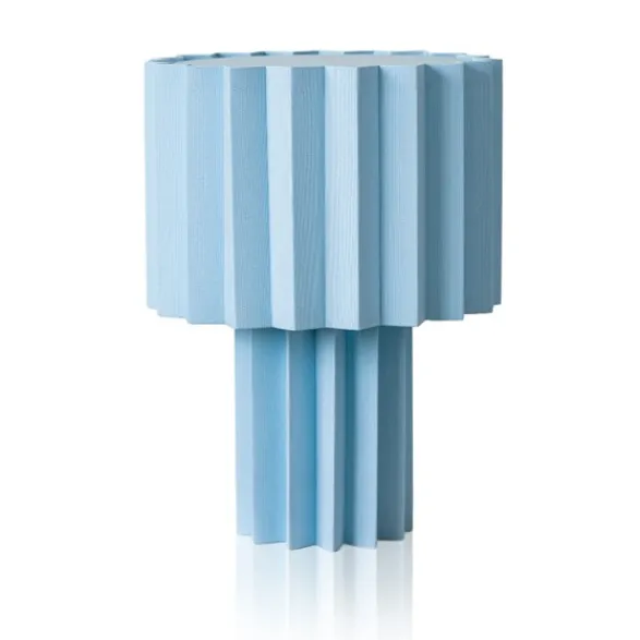 Örsjö Belysning Plissé Bordslampa, Ljusblå textil