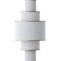 Le Klint Plivello pendel S-M-L-M-S, vit/guld
