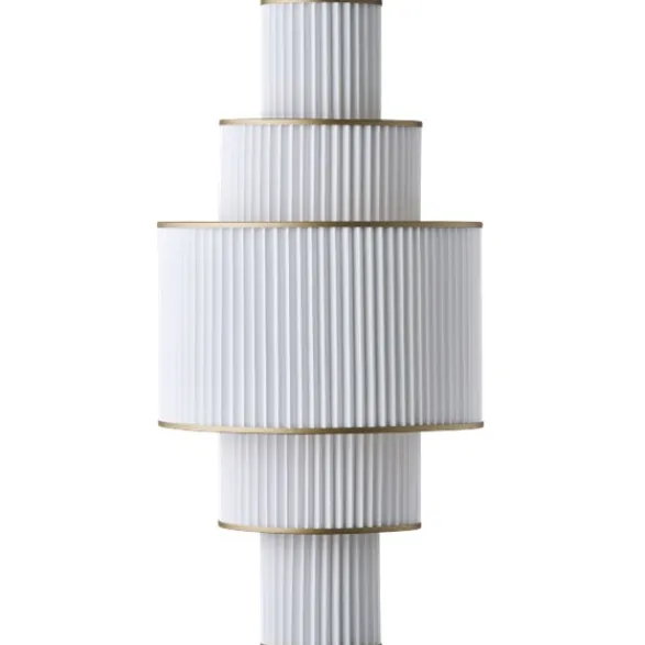 Le Klint Plivello pendel S-M-L-M-S, vit/guld