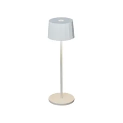 Konstsmide Positano bordslampa vit rund