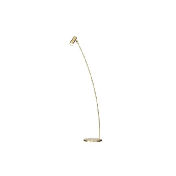Örsjö Belysning Puck golvlampa, matt mässing 125cm