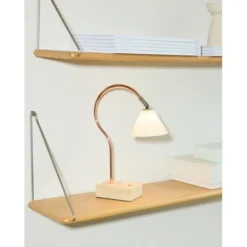 Halo Design Question Bärbar bordslampa - Koppar Antik Mässing Opalglas