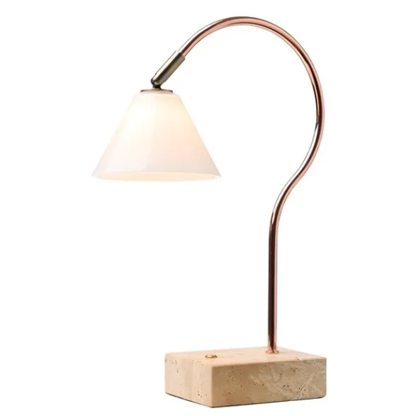 Halo Design Question Bärbar bordslampa - Koppar Antik Mässing Opalglas