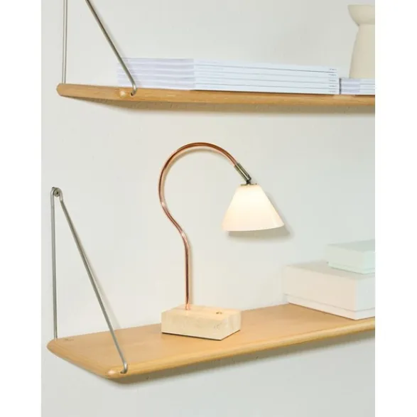 Halo Design Question Bärbar bordslampa - Koppar Antik Mässing Opalglas