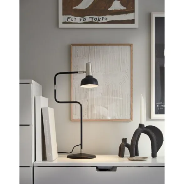 Co Bankeryd Ray bordslampa, svart/mässing 56cm