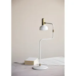 Co Bankeryd Ray bordslampa, vit/mässing 56cm