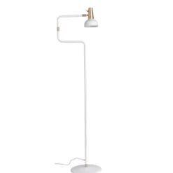 Co Bankeryd Ray golvlampa, vit/mässing 127cm