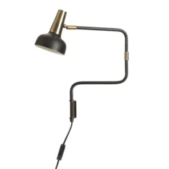 Co Bankeryd Ray vägglampa, svart/mässing 57cm