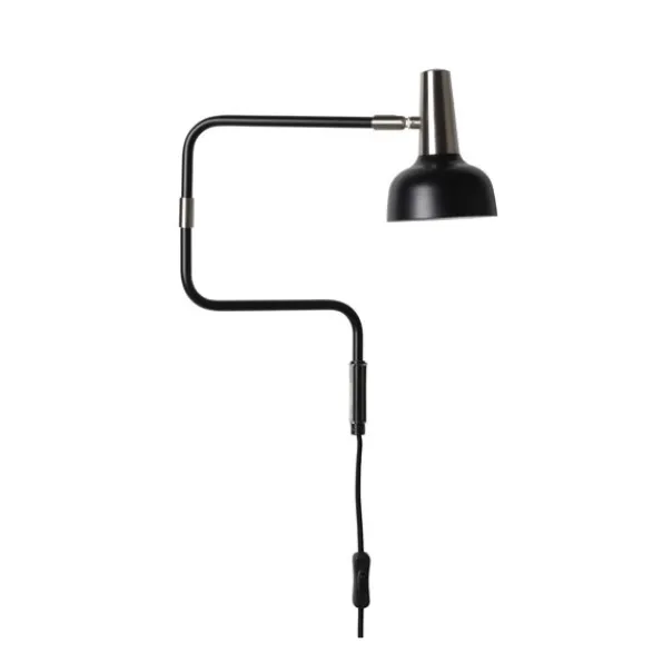 Co Bankeryd RAY vägglampa, svart/nickel 57cm