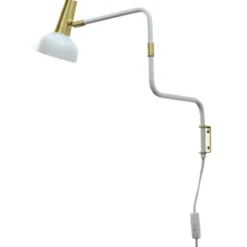 Co Bankeryd Ray vägglampa, vit/mässing 57cm