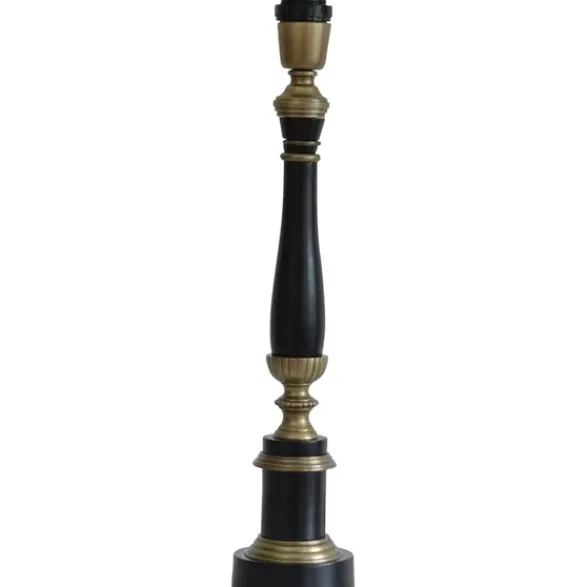 Hallbergs Belysning Regent Lampfot Svart/mässing 10cm