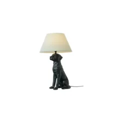 Aneta Retriver Bordslampa, Svart/Naturvit