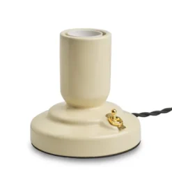Unison RETRO bordslampa porslin vanilla 1,8m tvinnad textilkabel