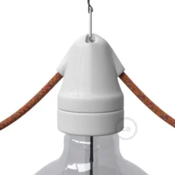Creative cables Retro Lamphållare E27 i porslin med dubbel ingång