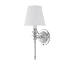 Karlskrona Lampfabrik Ribbing vägglampa fast montage nickel