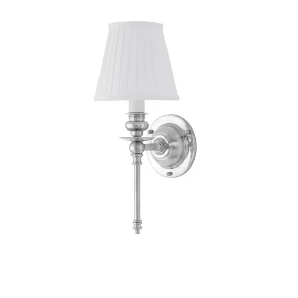 Karlskrona Lampfabrik Ribbing vägglampa fast montage nickel