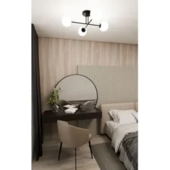 STHLM Design Studio ROMA 4 Taklampa, Svart/Vit