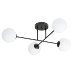 STHLM Design Studio ROMA 4 Taklampa, Svart/Vit