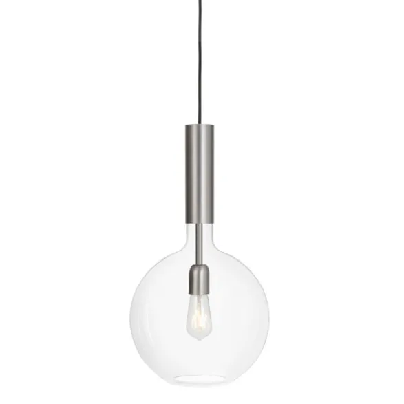Konsthantverk Rosdala taklampa, råjärn/klarglas 30cm