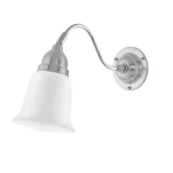 Karlskrona Lampfabrik Runeberg Vägglampa, förnicklad mässing